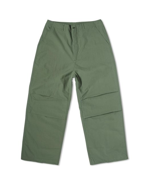 FRIZMWORKS Green Nylon Ripstop Parachute Pant for men