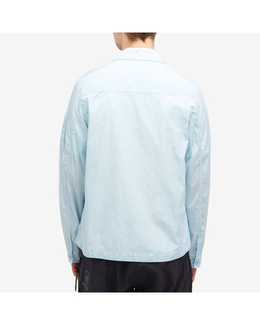C P Company Blue Chrome-R Pocket Overshirt for men