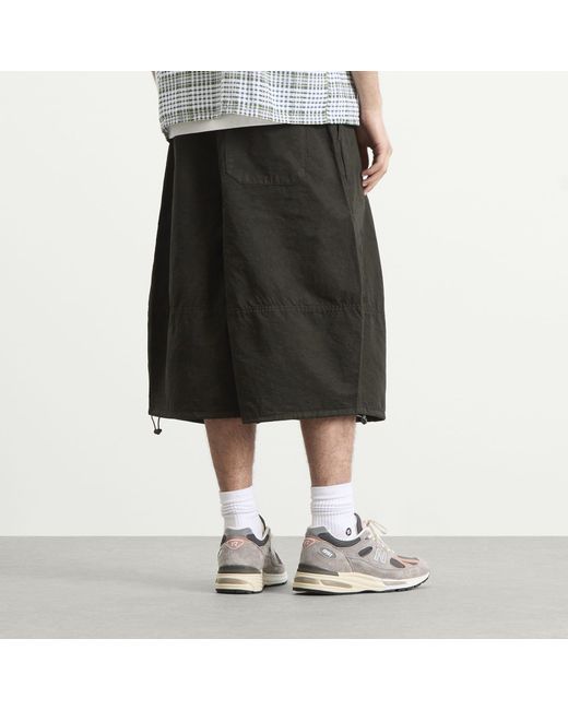 YMC Black Garment Dye Salba Shorts for men