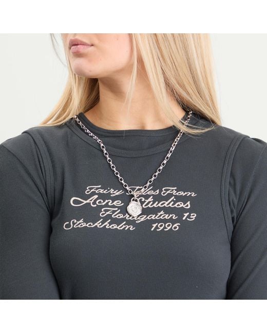 Acne Metallic Stamp Pendant Necklace