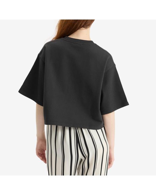 Anine Bing Black Myers Cropped T-Shirt