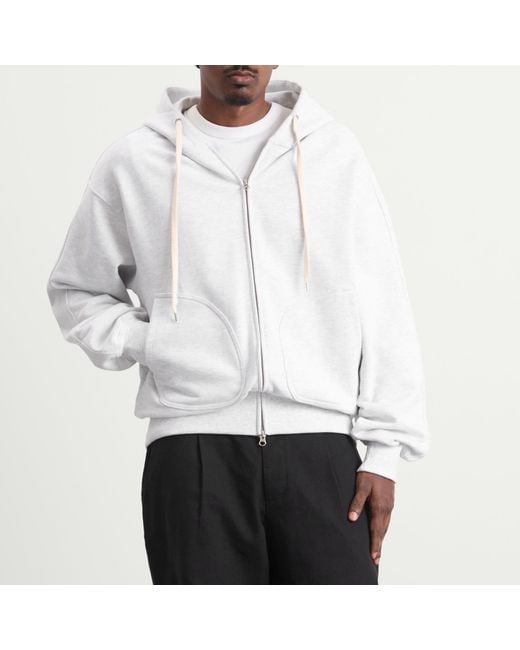 FRIZMWORKS White Og Heavyweight Zip Hoodie for men