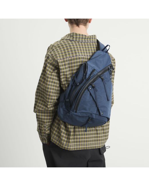F/CE Blue Textured Twill 3 Points Slinger Bag