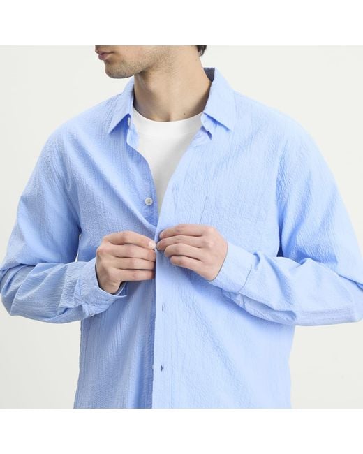 Folk Blue Relaxed Fit Shirt for men