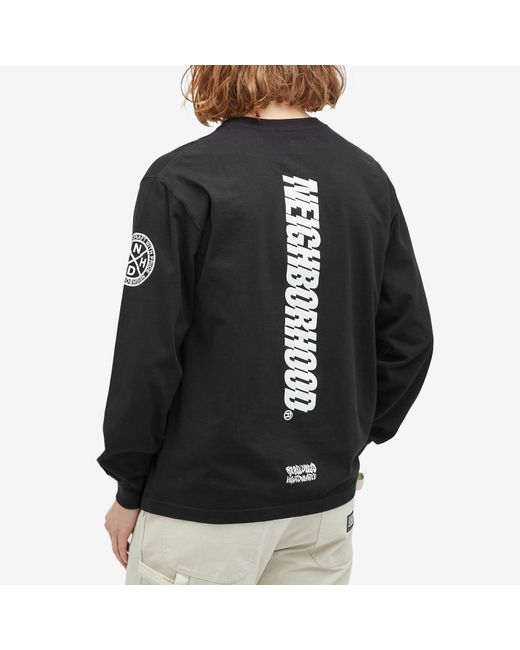 Neighborhood Black X Rebel Dread Hardware Long Sleeve T-Shirt for men