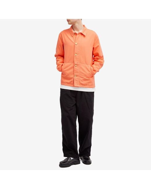 Armor Lux Orange Fisherman Chore Jacket for men