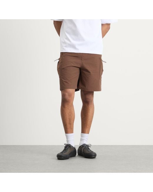 Mellow Clo Brown Forage Shorts for men