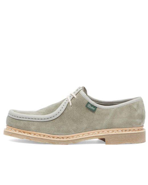 Paraboot Gray Michael Suede Leather Lace Up Derby Shoe