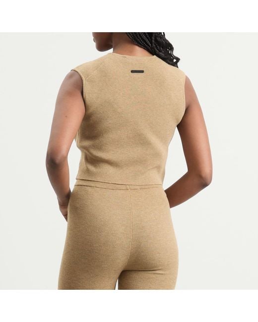 Fear Of God Natural Signature Rib Knit Croptop