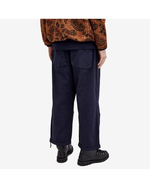 Universal Works Blue Winter Twill Parachute Pants for men