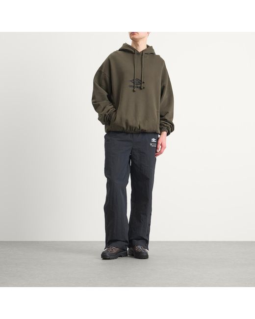 Umbro by Slam Jam Green Og Logo Mask Hoodie for men