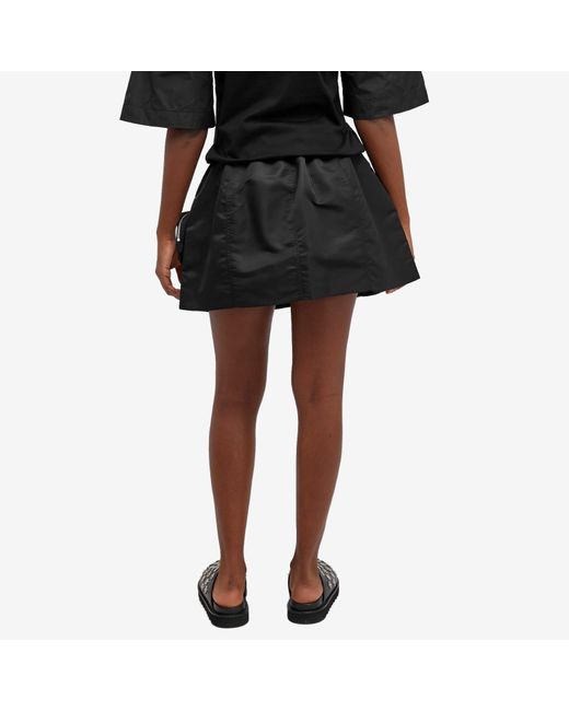 Toga Black Nylon Twill Mini Skirt