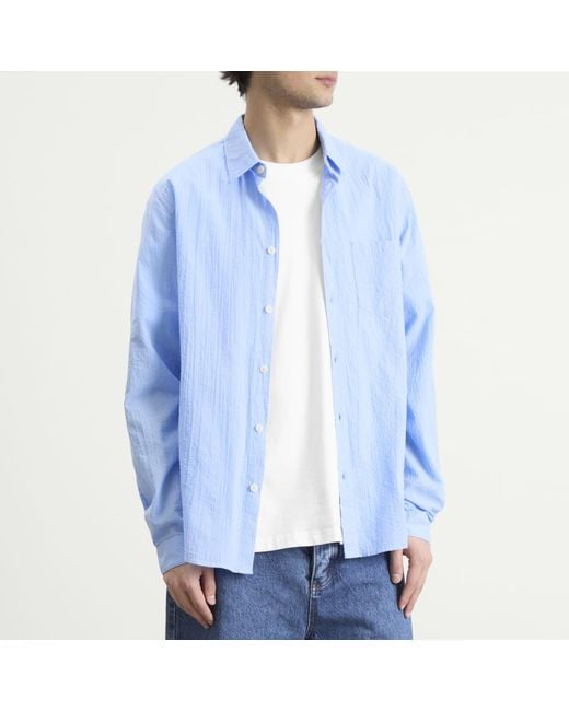 Folk Blue Relaxed Fit Shirt for men