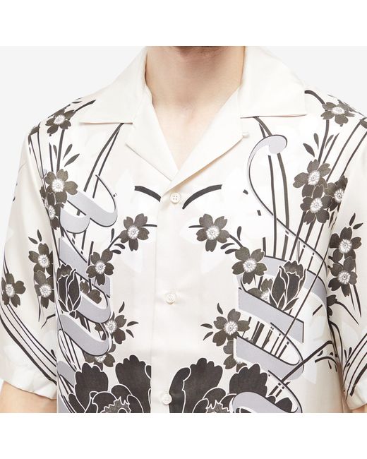 Amiri White Floral Silk Vacation Shirt for men