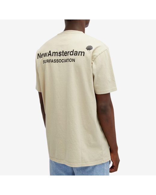 New Amsterdam Surf Association Natural Logo T-Shirt for men