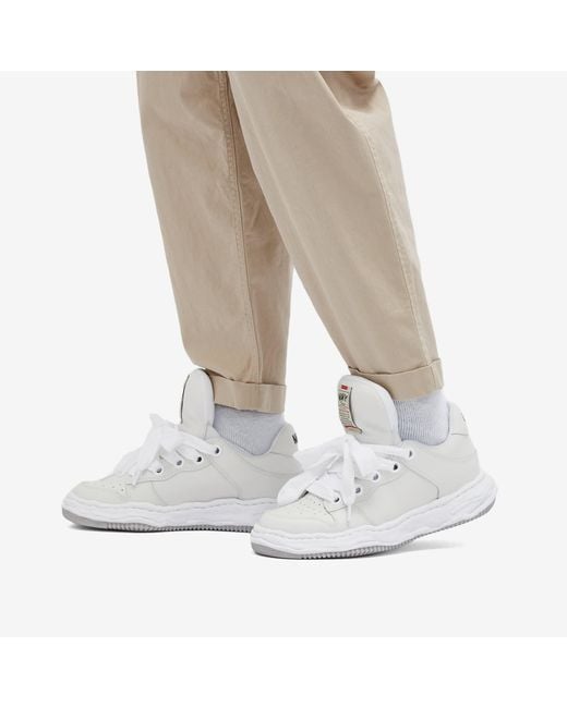 Maison Mihara Yasuhiro White Wayne Orignal Sole Low Leather Puffer Sneakers for men