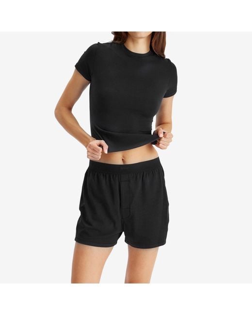 Skims Black Boyfriend Loose Boxer