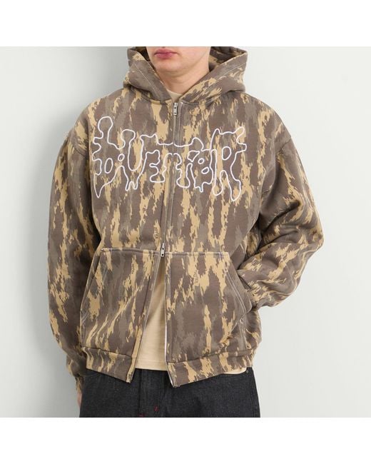 Butter Goods Brown Blotch Zip Hoodie for men