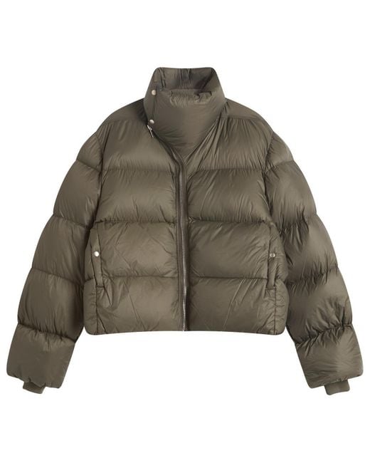 Rick Owens Green Light Nylon Down Turtle Jacket for men