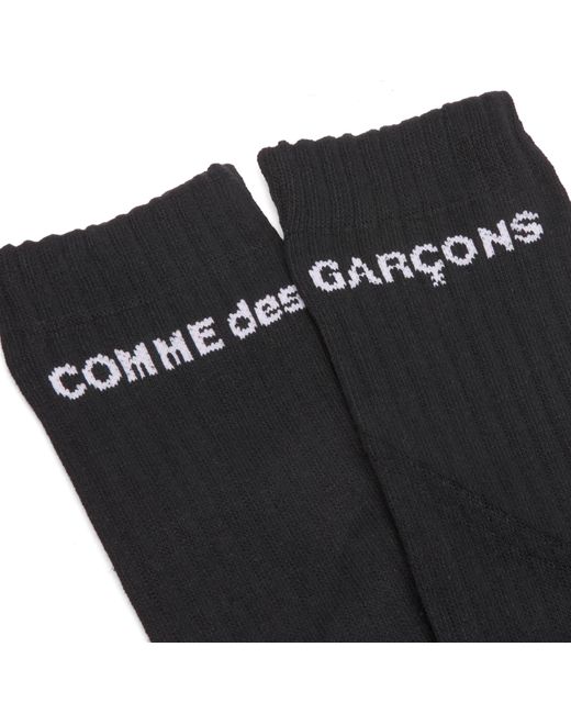 Comme des Garçons Black Logo Crew Sock for men