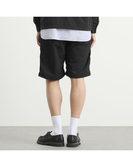 Nanamica Black Alphadry Double Pleat Shorts for men