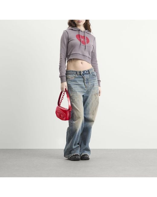 DIESEL Red 1Dr Logo Perspex Handbag