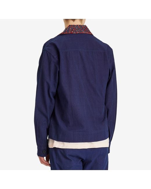 Kardo Blue Bodhi Patchwork Jacket for men