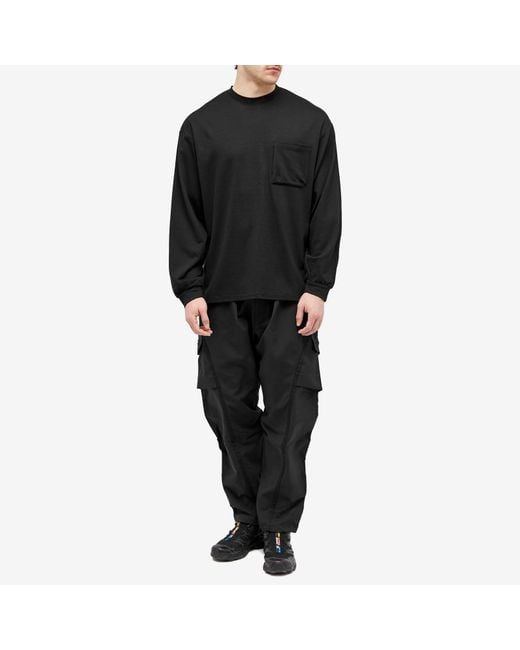 GOOPiMADE Black Long Sleeve G_Model-01 3D Pocket T-Shirt for men