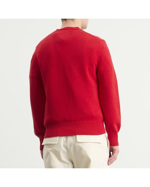 Jil Sander Textured Cotton Crew Neck Jumper for men