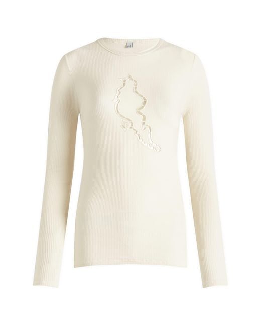 Baserange White Ponte Long Sleeve T-Shirt