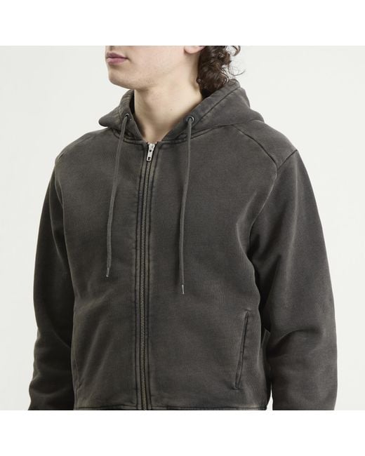 Entire studios Black Slim Zip Up Hoodie for men