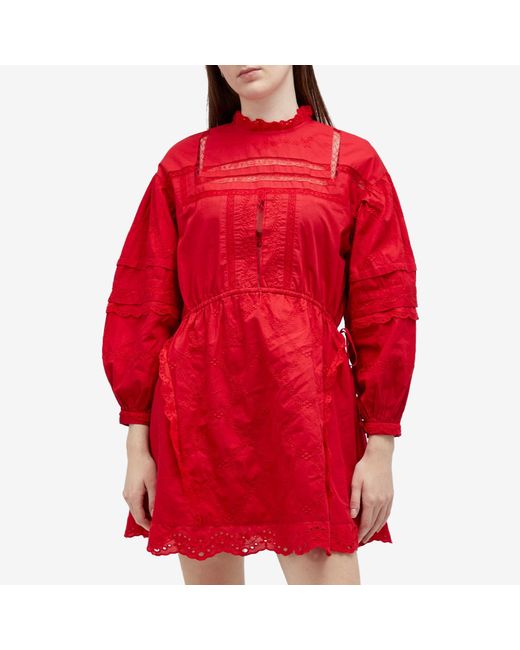 Damson Madder Red Clandy Midi Dress