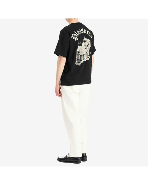 Pleasures Black Chapel Heavyweight T-Shirt for men