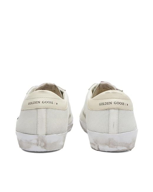 Golden Goose Deluxe Brand White Super-Star Nylon Sneakers for men