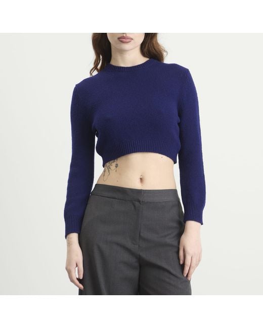 Jil Sander Blue Crew Neck Jumper