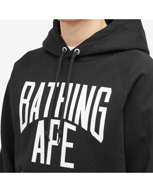 A Bathing Ape Black Nyc Logo Pullover Hoodie for men