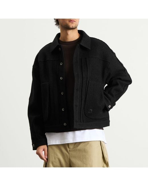 Ganter Black Cottonopolis Wool Jacket for men