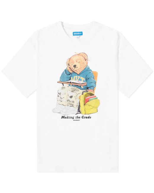 Market White Making The Grade Bear T-Shirt for men