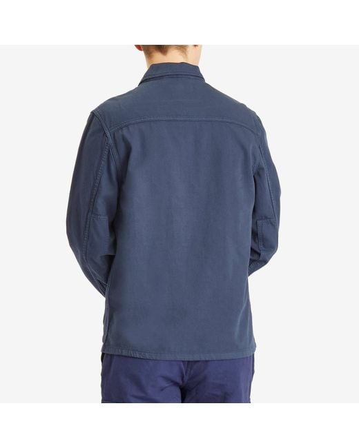 Paul Smith Blue Broad Stripe Zebra Chore Jacket for men