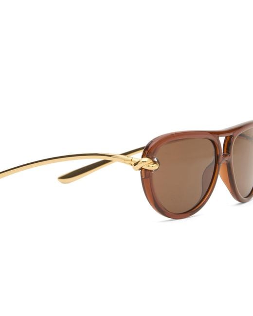 Bottega Veneta Brown Bottega Veneta Bv1418S New Knot Sunglasses