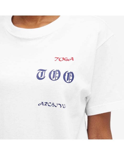 Toga White Print T-Shirt
