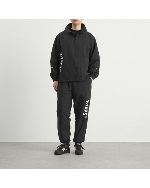 (w)taps Gray Pertex Track Pants for men