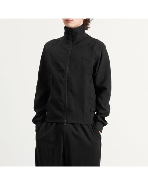 Y-3 Black Three Stripe Track Top for men