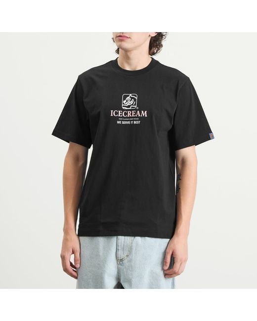 ICECREAM Black Serve It Best T-Shirt for men