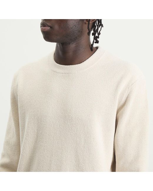 NN07 White Danny Soft Crew Neck Sweater for men