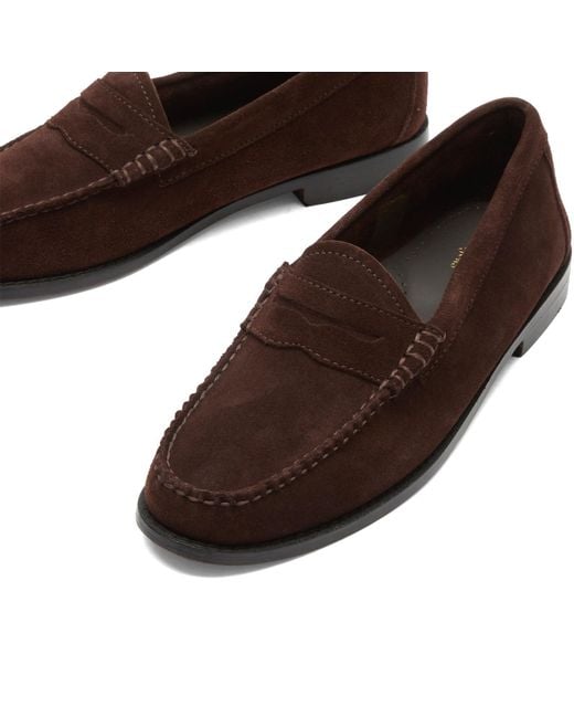 G.H.BASS Brown Penny Suede Loafer