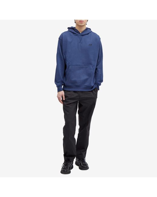 New Balance Blue Nb Athletics French Terry Hoodie for men