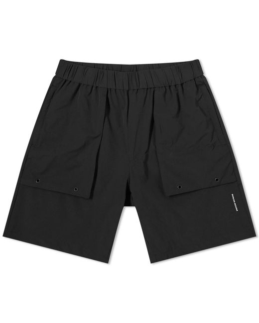 BOILER ROOM Black Technical Shorts for men