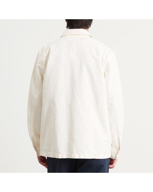 Norse Projects Natural Julian Cotton Linen Overshirt for men
