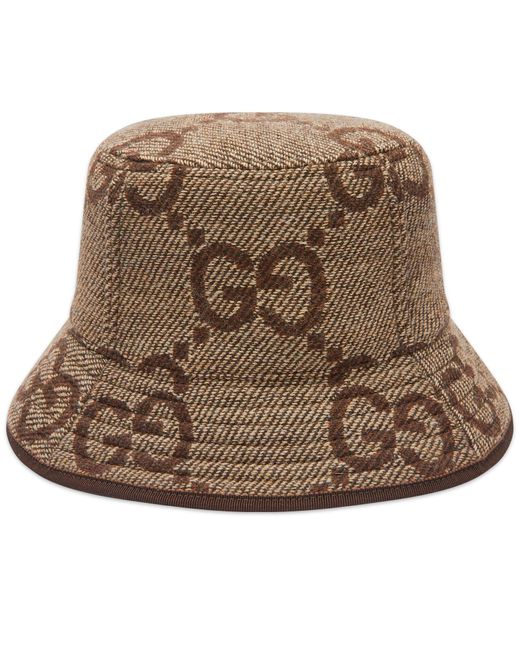 Gucci Brown Gg Coat Bucket Hat for men